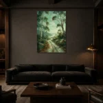 Premium Wall Art Dikey Html Edition – CP-AU-ES-V-004 shown in a warm modern interior