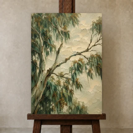 Premium Wall Art Dikey Html Edition – CP-AU-ES-V-005 displayed on a studio easel