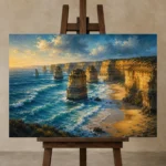Premium Wall Art Yatay Html Edition – CP-AU-GOR-H-001 displayed on a studio easel