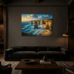 Premium Wall Art Yatay Html Edition – CP-AU-GOR-H-001 shown in a warm modern interior