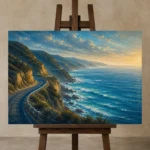 Premium Wall Art Yatay Html Edition – CP-AU-GOR-H-002 displayed on a studio easel