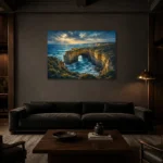 Premium Wall Art Yatay Html Edition – CP-AU-GOR-H-003 shown in a warm modern interior