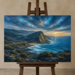 Premium Wall Art Yatay Html Edition – CP-AU-GOR-H-004 displayed on a studio easel