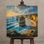 Premium Wall Art Kare Html Edition – CP-AU-GOR-S-001 displayed on a studio easel
