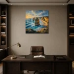 Premium Wall Art Kare Html Edition – CP-AU-GOR-S-001 displayed in a contemporary gallery-inspired room
