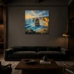 Premium Wall Art Kare Html Edition – CP-AU-GOR-S-001 shown in a warm modern interior