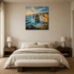 Premium Wall Art Kare Html Edition – CP-AU-GOR-S-001 showcased in an elegant minimalist interior