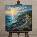 Premium Wall Art Kare Html Edition – CP-AU-GOR-S-002 displayed on a studio easel