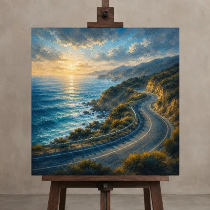 Premium Wall Art Kare Html Edition – CP-AU-GOR-S-002 displayed on a studio easel