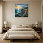 Premium Wall Art Kare Html Edition – CP-AU-GOR-S-002 showcased in an elegant minimalist interior