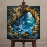 Premium Wall Art Kare Html Edition – CP-AU-GOR-S-003 displayed on a studio easel