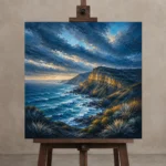 Premium Wall Art Kare Html Edition – CP-AU-GOR-S-004 displayed on a studio easel