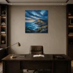Premium Wall Art Kare Html Edition – CP-AU-GOR-S-004 displayed in a contemporary gallery-inspired room