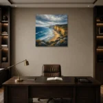 Premium Wall Art Kare Html Edition – CP-AU-GOR-S-005 displayed in a contemporary gallery-inspired room