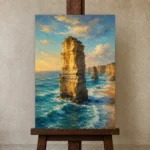 Premium Wall Art Dikey Html Edition – CP-AU-GOR-V-001 displayed on a studio easel