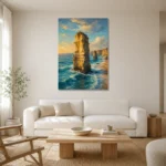 Premium Wall Art Dikey Html Edition – CP-AU-GOR-V-001 styled in a refined neutral interior