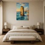 Premium Wall Art Dikey Html Edition – CP-AU-GOR-V-001 showcased in an elegant minimalist interior