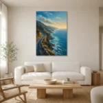 Premium Wall Art Dikey Html Edition – CP-AU-GOR-V-002 styled in a refined neutral interior