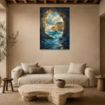 Premium Wall Art Dikey Html Edition – CP-AU-GOR-V-003 presented in a sophisticated home setting