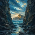 Ocean Road Great Ocean Road Wall Art featuring rugged headland beneath fast-moving clouds for refined interiors