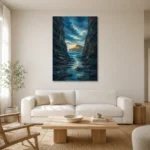 Premium Wall Art Dikey Html Edition – CP-AU-GOR-V-004 styled in a refined neutral interior
