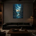 Premium Wall Art Dikey Html Edition – CP-AU-GOR-V-004 shown in a warm modern interior