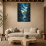 Premium Wall Art Dikey Html Edition – CP-AU-GOR-V-004 presented in a sophisticated home setting