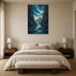 Premium Wall Art Dikey Html Edition – CP-AU-GOR-V-004 showcased in an elegant minimalist interior