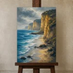 Premium Wall Art Dikey Html Edition – CP-AU-GOR-V-005 displayed on a studio easel