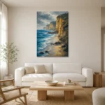Premium Wall Art Dikey Html Edition – CP-AU-GOR-V-005 styled in a refined neutral interior