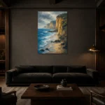 Premium Wall Art Dikey Html Edition – CP-AU-GOR-V-005 shown in a warm modern interior