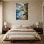 Premium Wall Art Dikey Html Edition – CP-AU-GOR-V-005 showcased in an elegant minimalist interior