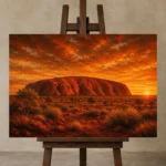 Premium Wall Art Yatay Html Edition – CP-AU-OE-H-001 displayed on a studio easel