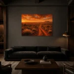 Premium Wall Art Yatay Html Edition – CP-AU-OE-H-002 shown in a warm modern interior