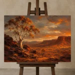 Premium Wall Art Yatay Html Edition – CP-AU-OE-H-005 displayed on a studio easel
