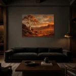 Premium Wall Art Yatay Html Edition – CP-AU-OE-H-005 shown in a warm modern interior