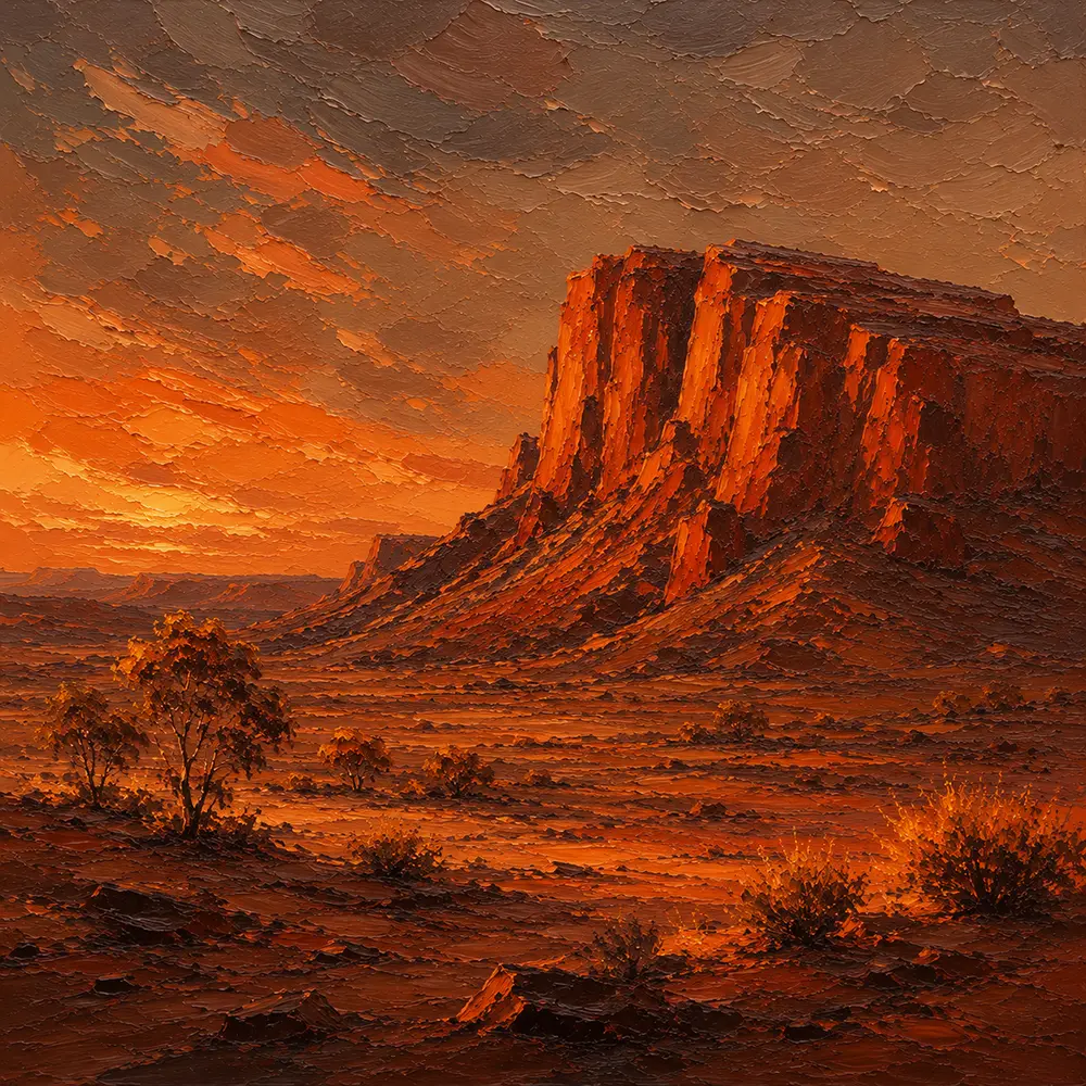 Outback Study Australian Outback Wall Art Outback Ember Art Print
