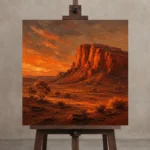 Premium Wall Art Kare Html Edition – CP-AU-OE-S-001 displayed on a studio easel