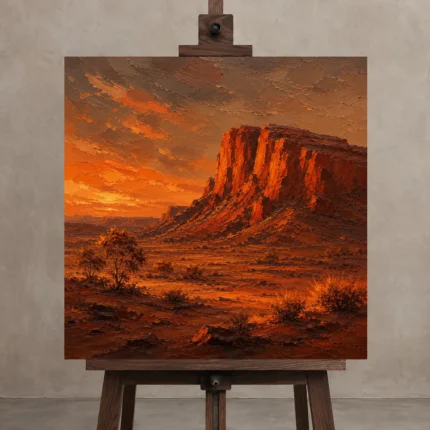 Premium Wall Art Kare Html Edition – CP-AU-OE-S-001 displayed on a studio easel