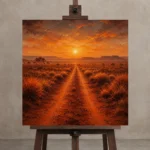 Premium Wall Art Kare Html Edition – CP-AU-OE-S-002 displayed on a studio easel