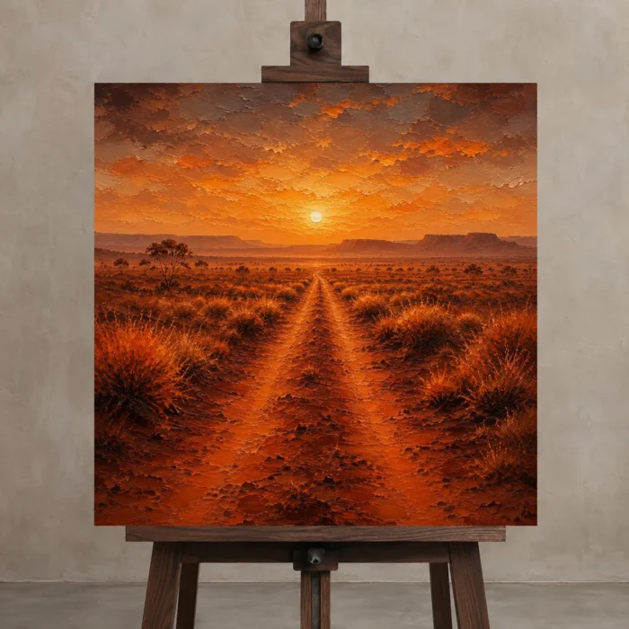 Premium Wall Art Kare Html Edition – CP-AU-OE-S-002 displayed on a studio easel