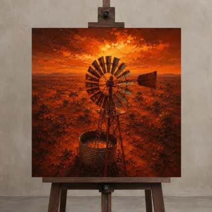 Premium Wall Art Kare Html Edition – CP-AU-OE-S-003 displayed on a studio easel