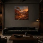 Premium Wall Art Kare Html Edition – CP-AU-OE-S-004 shown in a warm modern interior