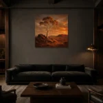Premium Wall Art Kare Html Edition – CP-AU-OE-S-005 shown in a warm modern interior