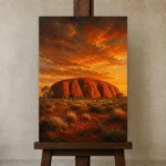 Premium Wall Art Dikey Html Edition – CP-AU-OE-V-001 displayed on a studio easel