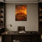 Premium Wall Art Dikey Html Edition – CP-AU-OE-V-001 displayed in a contemporary gallery-inspired room