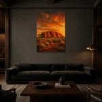 Premium Wall Art Dikey Html Edition – CP-AU-OE-V-001 shown in a warm modern interior