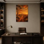 Premium Wall Art Dikey Html Edition – CP-AU-OE-V-002 displayed in a contemporary gallery-inspired room