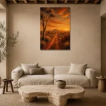 Premium Wall Art Dikey Html Edition – CP-AU-OE-V-002 presented in a sophisticated home setting