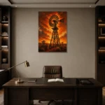 Premium Wall Art Dikey Html Edition – CP-AU-OE-V-003 displayed in a contemporary gallery-inspired room